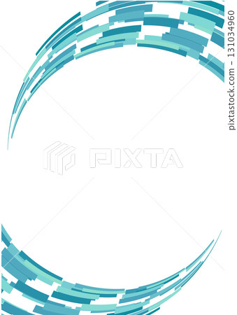 Simple business background, blue-green, dynamic and speedy, A4 flyer cover design, white background, vector pn 131034960