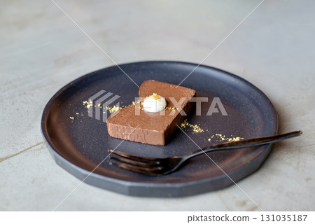 A luxurious chocolate terrine A luxurious chocolate terrine 131035187