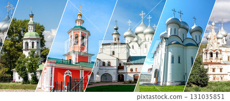 Collage of Traditional Russian Orthodox Churches Collage of Traditional Russian Orthodox Churches 131035851