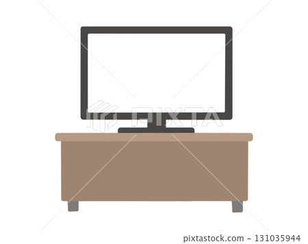 電視架上的電視螢幕切口PNG素材 131035944