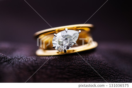 Close up of Luxury Ring With Diamond Gemstone 131036575