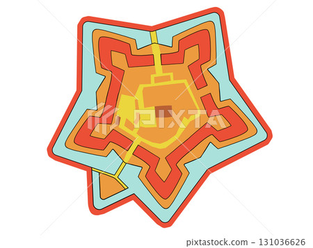 秋季五稜郭鳥瞰圖(超級變形) 秋季五稜郭鳥瞰圖(超級變形) 131036626