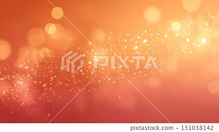 Abstract orange bokeh background with soft glowing lights and shimmering particles. Abstract orange bokeh background with soft glowing lights and shimmering particles. 131038142
