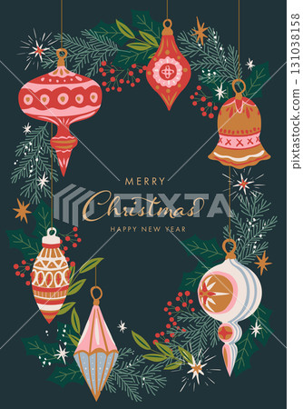 Christmas vector illustration frame background Christmas vector illustration frame background 131038158