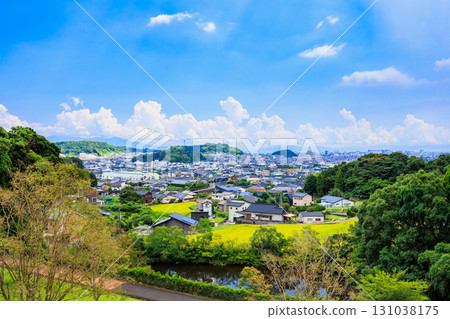Kagoshima City view from Kagoshima Fureai Sports Land Kagoshima City view from Kagoshima Fureai Sports Land 131038175