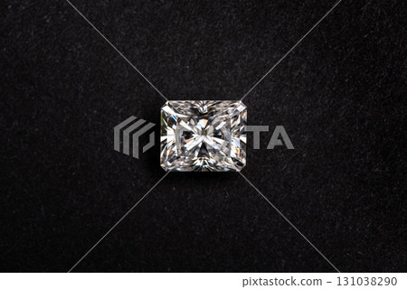 A diamond is on a black background 131038290