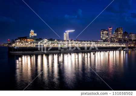 Old Port Pier in Montreal - Summer Night 131038502