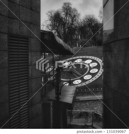 Giant Clock on a Hillside 131039067