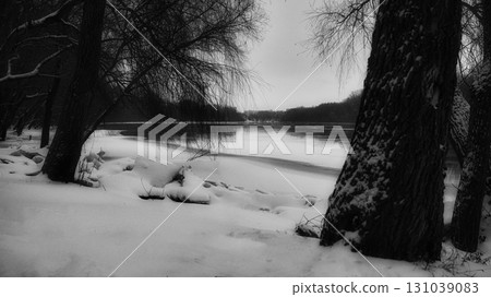 Winter Riverside Serenity: A Frosty Tale Along the Riverbanks Winter Riverside Serenity: A Frosty Tale Along the Riverbanks 131039083