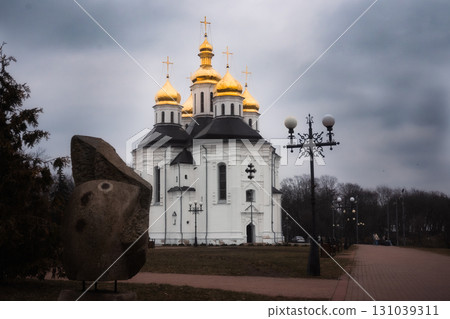 Historic Cathedral Under Blue Sky 131039311