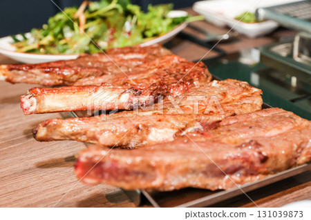 Chinese food. Grilled lamb ribs Chinese food. Grilled lamb ribs 131039873