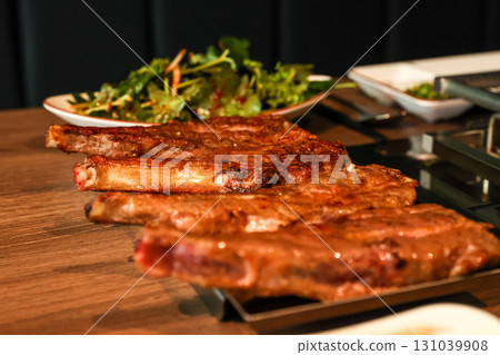 Chinese food. Grilled lamb ribs Chinese food. Grilled lamb ribs 131039908