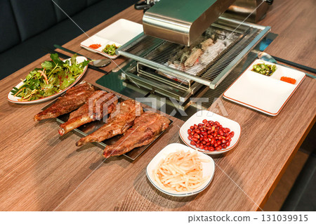 Chinese food. Grilled lamb ribs Chinese food. Grilled lamb ribs 131039915