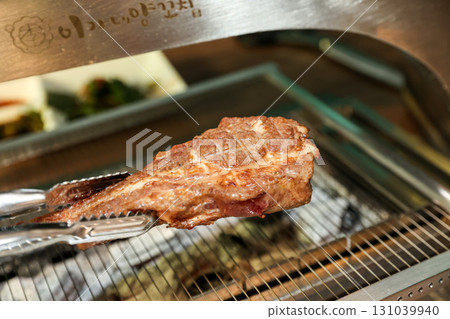 Chinese food. Grilled lamb ribs 131039940