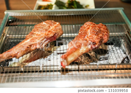 Chinese food. Grilled lamb ribs Chinese food. Grilled lamb ribs 131039958