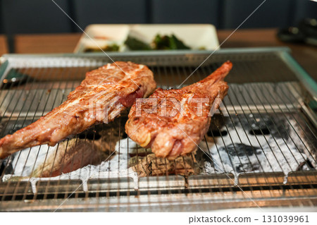 Chinese food. Grilled lamb ribs Chinese food. Grilled lamb ribs 131039961