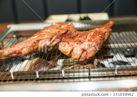 Chinese food. Grilled lamb ribs Chinese food. Grilled lamb ribs 131039962