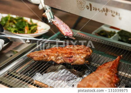 Chinese food. Grilled lamb ribs Chinese food. Grilled lamb ribs 131039975