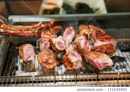Chinese food. Grilled lamb ribs Chinese food. Grilled lamb ribs 131039993