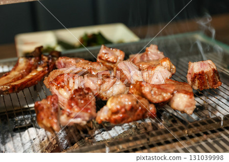 Chinese food. Grilled lamb ribs Chinese food. Grilled lamb ribs 131039998