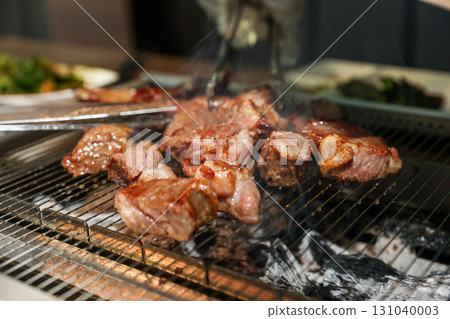 Chinese food. Grilled lamb ribs Chinese food. Grilled lamb ribs 131040003