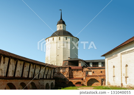 Ancient walls and watchtowers of the Kirillo-Belozersky Monastery (Russia). Ancient walls and watchtowers of the Kirillo-Belozersky Monastery (Russia). 131040055
