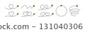 A collection of cartoons of flying bees. Cute bee characters 131040306