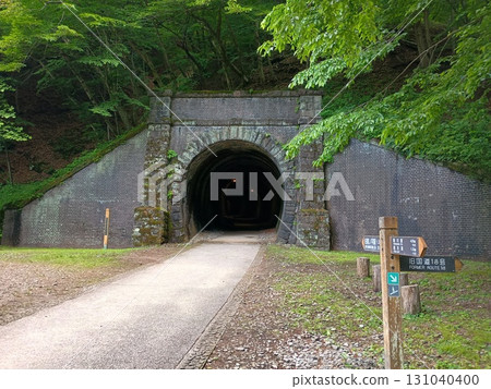 森林中的舊隧道入口 131040400