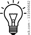 代表靈感的燈泡圖示。插圖，向量圖像，透明背景。 131040682