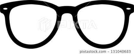 簡單的黑框眼鏡圖示、白色鏡片、插圖、向量圖像、透明背景 簡單的黑框眼鏡圖示、白色鏡片、插圖、向量圖像、透明背景 131040683