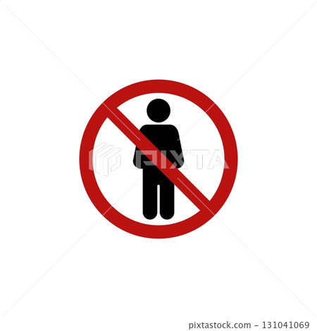 Human Figure No Entry Logo Template Illustration Design. Vector EPS 10. 131041069