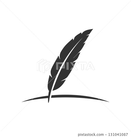Feather Pen Logo Template Illustration Design. Vector EPS 10. Feather Pen Logo Template Illustration Design. Vector EPS 10. 131041087
