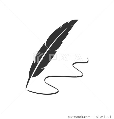Feather Pen Logo Template Illustration Design. Vector EPS 10. Feather Pen Logo Template Illustration Design. Vector EPS 10. 131041091