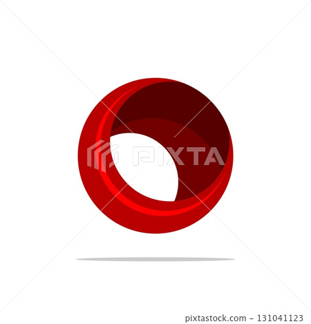 Circle Red Ring Logo Template Illustration Design. Vector EPS 10. 131041123