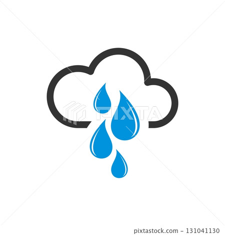 Cloud Raindrop Logo Template Illustration Design. Vector EPS 10. 131041130