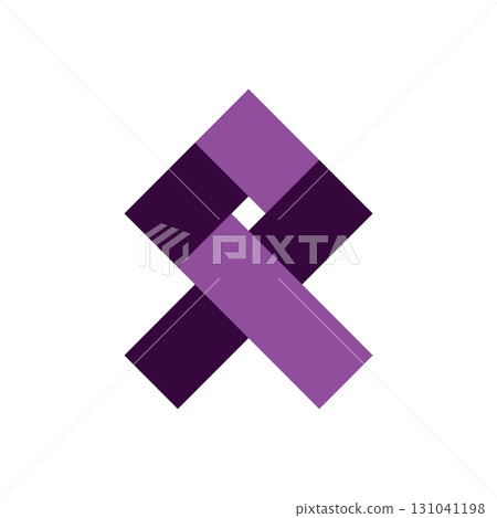 Origami Diamond Ribbon Logo Template Illustration Design. Vector EPS 10. 131041198