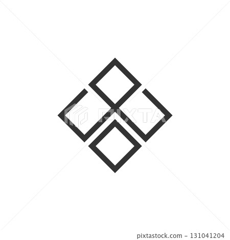 Square Line Logo Template Illustration Design. Vector EPS 10. 131041204