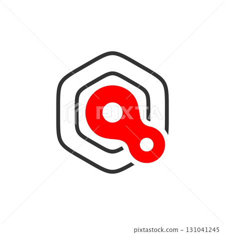 Q Letter Loop Hexagon Shape Logo Template Illustration Design. Vector EPS 10. Q Letter Loop Hexagon Shape Logo Template Illustration Design. Vector EPS 10. 131041245