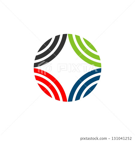 Flower Circle Line Logo Template Illustration Design. Vector EPS 10. 131041252