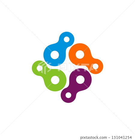 Loop Chain Logo Template Illustration Design. Vector EPS 10. Loop Chain Logo Template Illustration Design. Vector EPS 10. 131041254