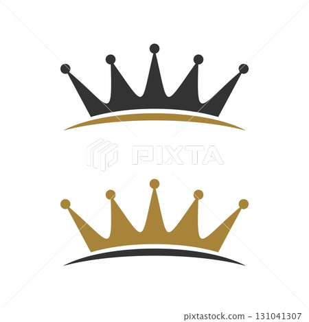 Ornamental Crown Line Logo Template Illustration Design. Vector EPS 10. Ornamental Crown Line Logo Template Illustration Design. Vector EPS 10. 131041307