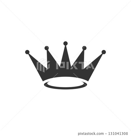 Ornamental Crown Line Logo Template Illustration Design. Vector EPS 10. 131041308