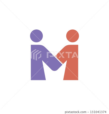 Letter M Couple Man Letter Logo Template Illustration Design. Vector EPS 10. Letter M Couple Man Letter Logo Template Illustration Design. Vector EPS 10. 131041374