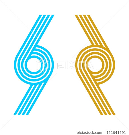 Rope Ornament Lines Logo Template Illustration Design. Vector EPS 10. 131041391