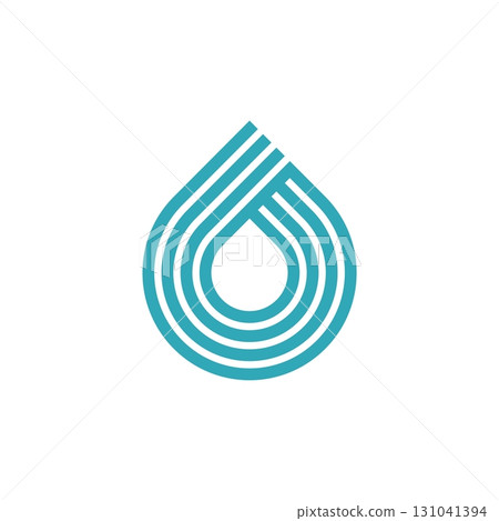 Drop Water Ornament Lines Logo Template Illustration Design. Vector EPS 10. Drop Water Ornament Lines Logo Template Illustration Design. Vector EPS 10. 131041394