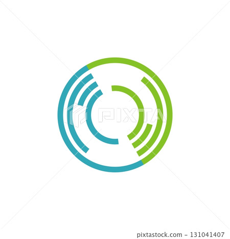 Compact Disc Lines Logo Template Illustration Design. Vector EPS 10. 131041407