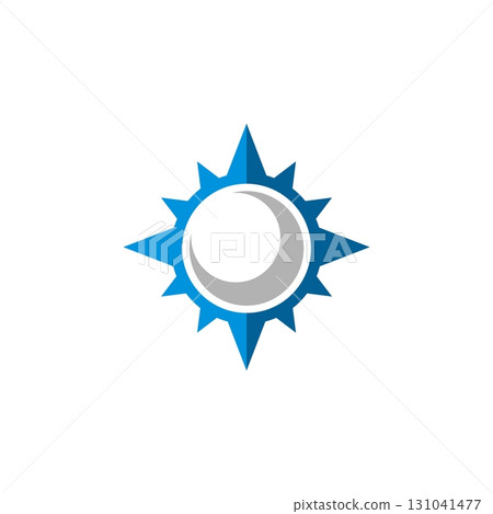 Compass Rose Swoosh Logo Template Illustration Design. Vector EPS 10. 131041477