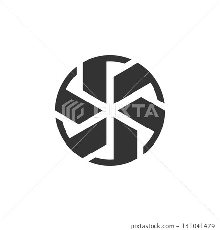 Circle Propeller Star Logo Template Illustration Design. Vector EPS 10. Circle Propeller Star Logo Template Illustration Design. Vector EPS 10. 131041479