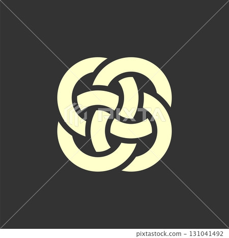 Plaited Flower Abstract Logo Template Illustration Design. Vector EPS 10. Plaited Flower Abstract Logo Template Illustration Design. Vector EPS 10. 131041492