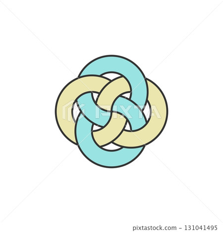 Plaited Flower Abstract Logo Template Illustration Design. Vector EPS 10. 131041495
